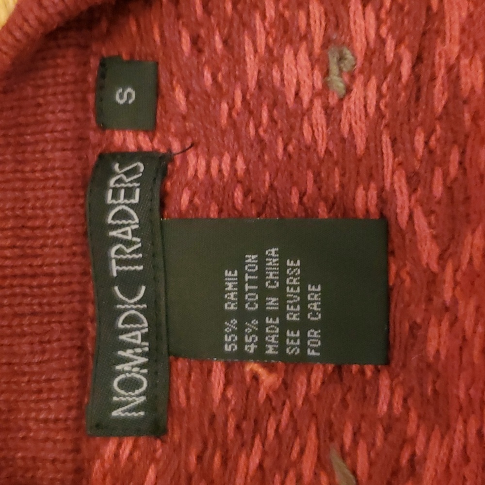 Nomadic Traders New Cherry/Multi Cardigan, Size S - image 4